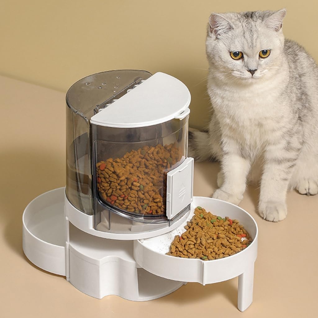 Pet Automatic Feeder Water Dispenser Food Container Large Capacity Dog Feeding Bowl Water Dispenser for Small Cats Dogs