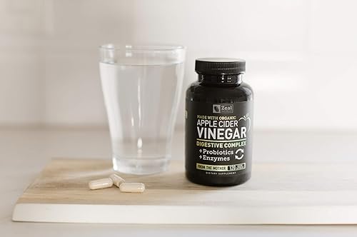 Vista 8 de Cápsulas de vinagre de sidra de manzana orgánico + enzimas digestivas y probióticos (1500 mg 120 cápsulas) píldoras de vinagre de sidra de manzana
