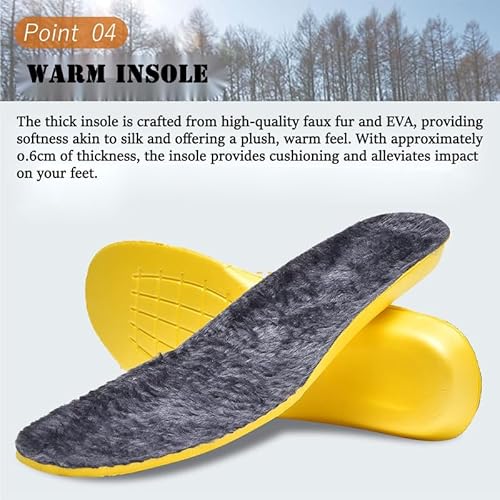 Maxome Mens Snow Winter Boots Warm Fur Lined Ankle Walking Boots for Men Waterproof Anti-Slip Mid Calf Hiking Walking Shoes Outdoor Lightweight Snow Shoes Black - Image 5
