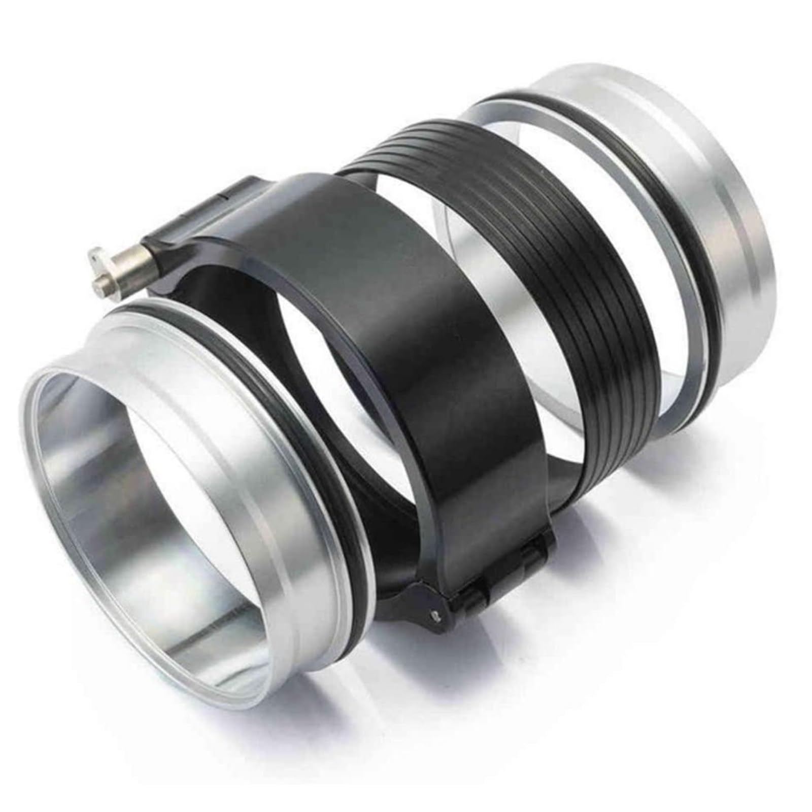 Band clamps Exhaust V-band Clamp Quick Release HD Aluminium For Turbo/Intercooler Pipe Black/Red/Blue(3inch Black)