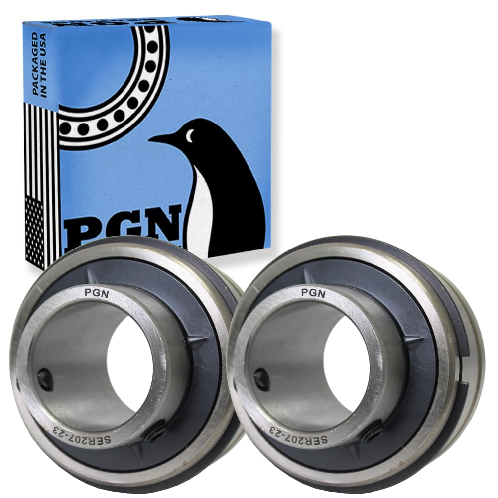 (6) PGN SER207-23 - 1-7/16" Bore Insert Ball Bearing with Snap Ring and Set Screws - ER23 ER-23 ER207-23