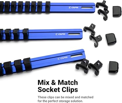Capri Tools 3/8 in. Drive Socket Holder Clip for Socket Rails, 15-Pack