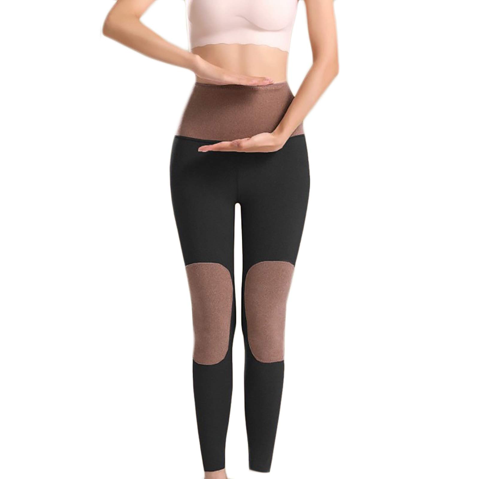 G&F Damskie legginsy spodnie termiczne spodnie z wysokim stanem rozciągliwe spodnie utrzymują ciepło zima