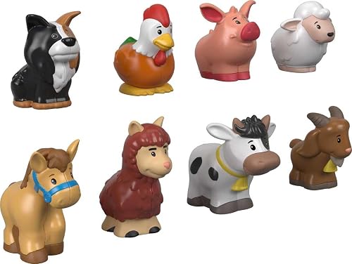 Fisher-Price Little People Toddler Toys Farm Animal Friends 8-Piece Figure Set for Pretend Play Ages 1+ Years, GFL21