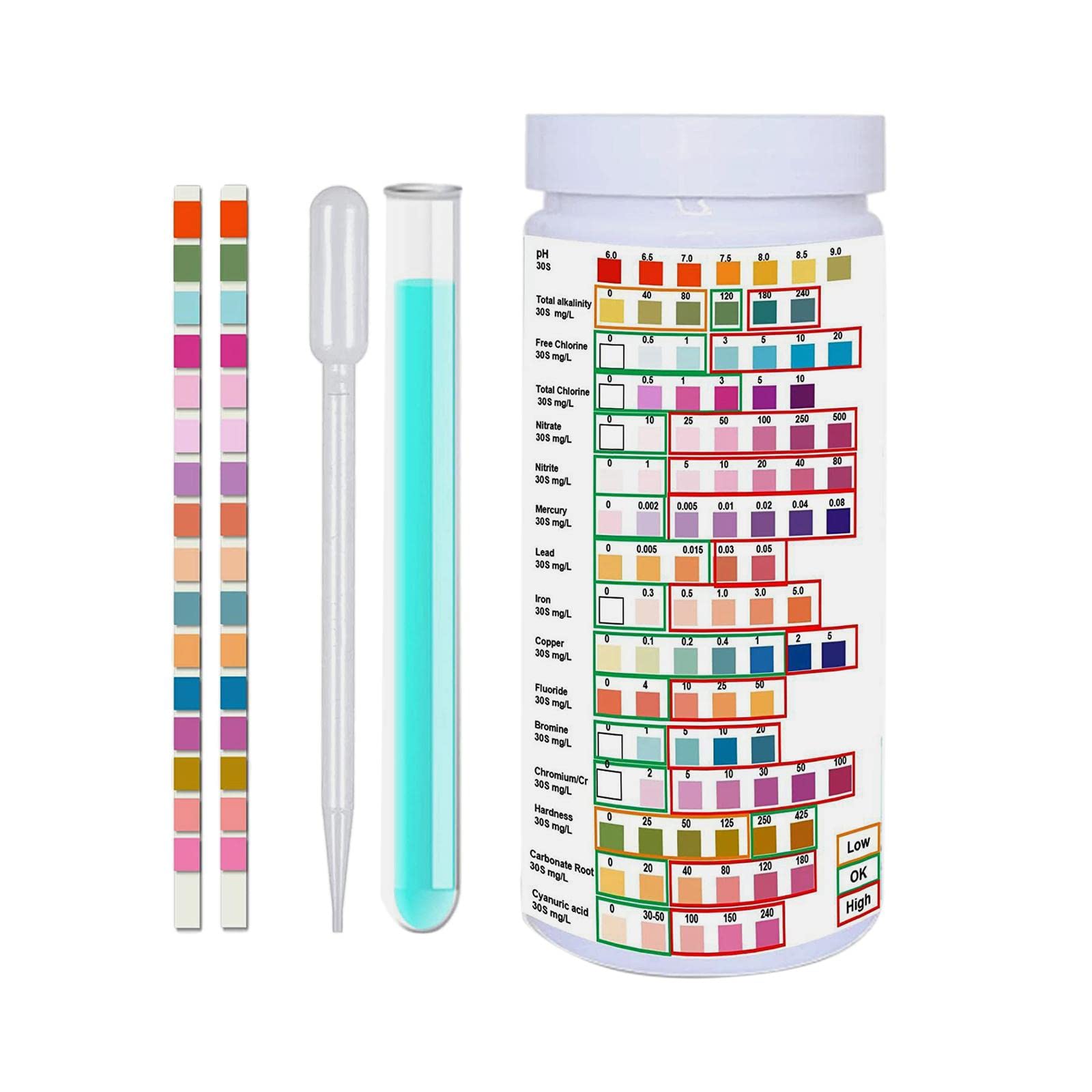 BNF®Water Testing Kits Liquid Indicator Paper for Pools Drinking Water Fish Tank 50pcs|1 Bottle Test Strips|Home & Garden-picture-12