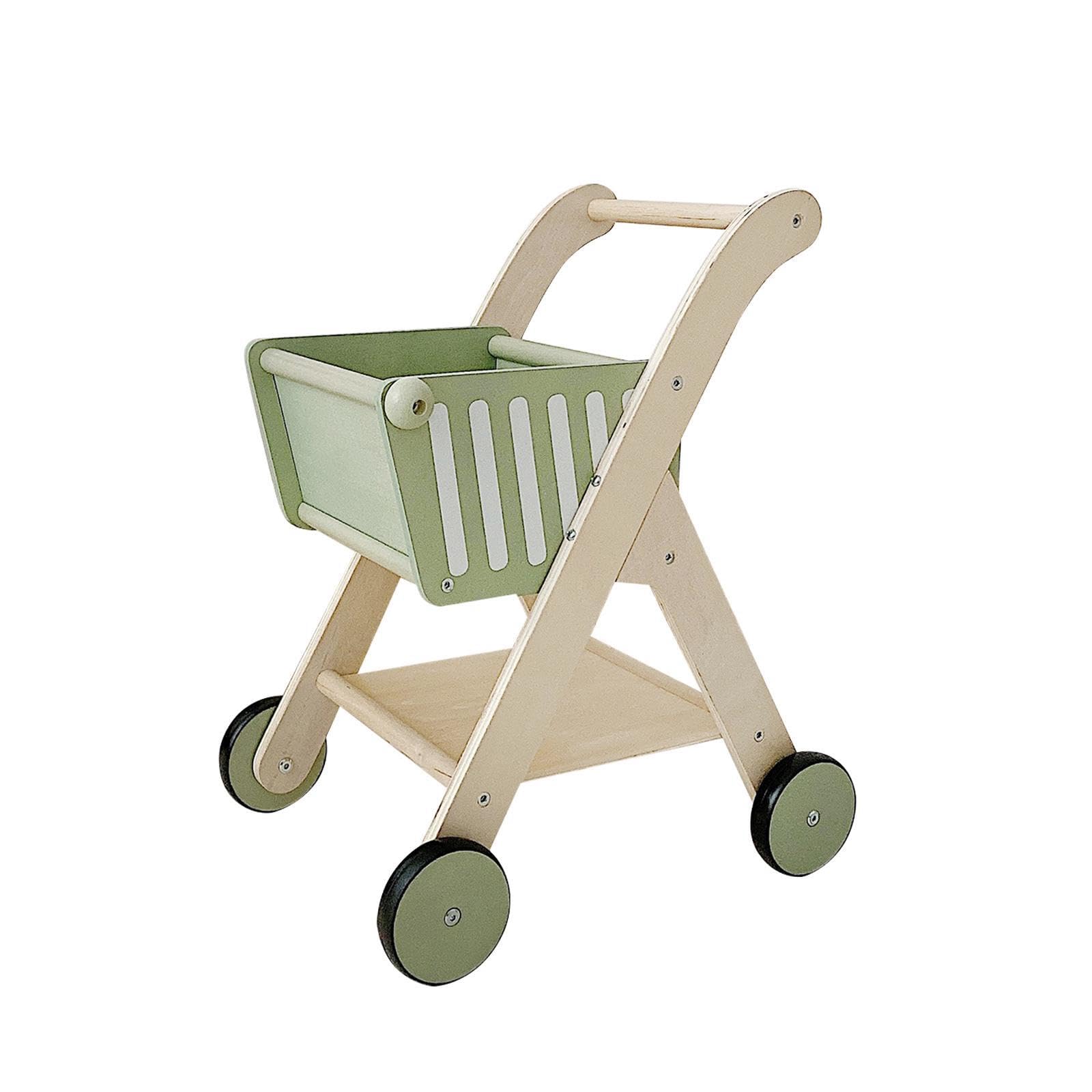 Einkaufswagen aus Holz, Spielzeug für Kinder, Spielhaus, wunderschönes und einzigartiges Geschenkerlebnis, robuster und kreativer Aktivitätswagen,