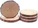 Fuhaieec 10pcs 4-4.7" Unfinished Natural Wood Circles with Tree Bark Log Discs for DIY Craft Christmas Rustic Wedding Ornaments