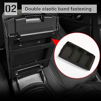 AOMSAZTO Carbon Fiber Armrest Covers for 2016-2023 Nissan Maxima Black