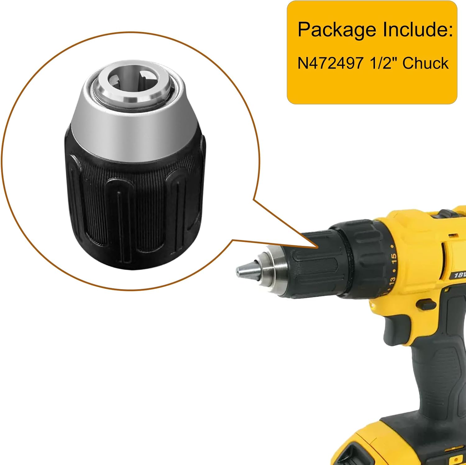 1/2 Drill Chuck replacement for DeWalt DCD771C2 Togo Ubuy