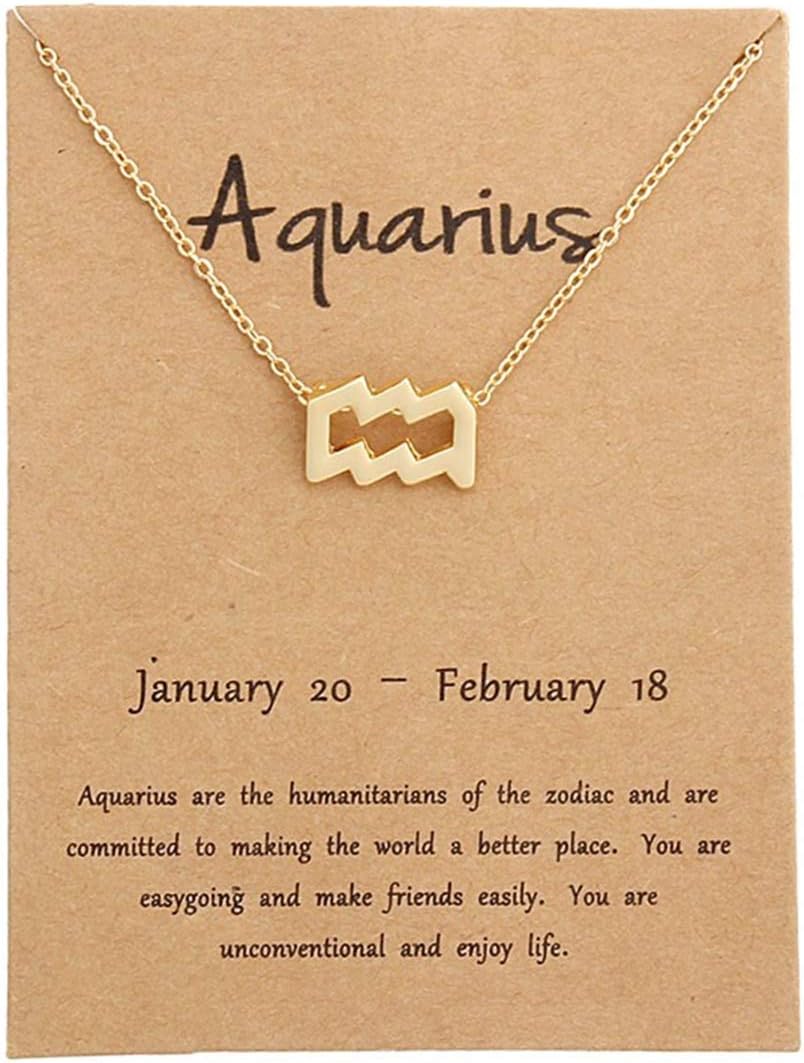 Rack Jack Zodiac Star Sign Constellation Jewellery Necklace Pendant for Women and Girls