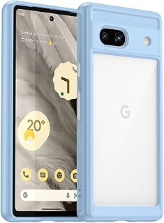 ピクセル7a ケース おしゃれ Google pixel 7A ケース 薄型 軽量 透明 7 おしゃれ 全面保護 pixel7A ケース ケース 7A カバー 耐衝撃 ピクセル7A カバー pixel7A スマホケース (Google Pixel 7A,水色)