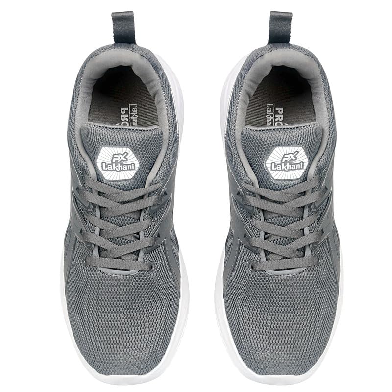Image of Lakhani Aayushman Men's Sports Shoes with Supreme Comfort Cushioned Insole | Running Walking, Gym Training Jogging Athletics| Comfortable & Stylish| Casual & Lightweight | Lace-Up Shoes Gent's Boy's