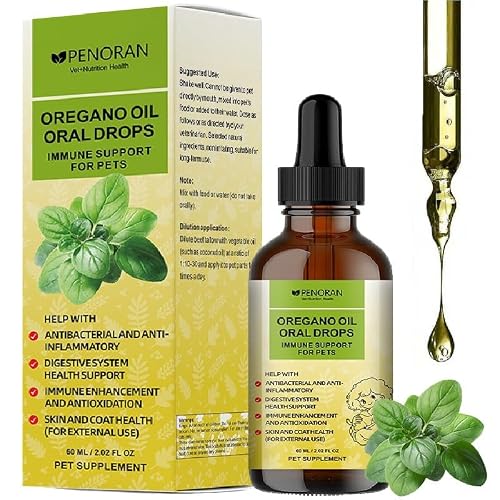 Organic Oregano Oil for Dogs, 2 fl oz, Immune, Digestion & O