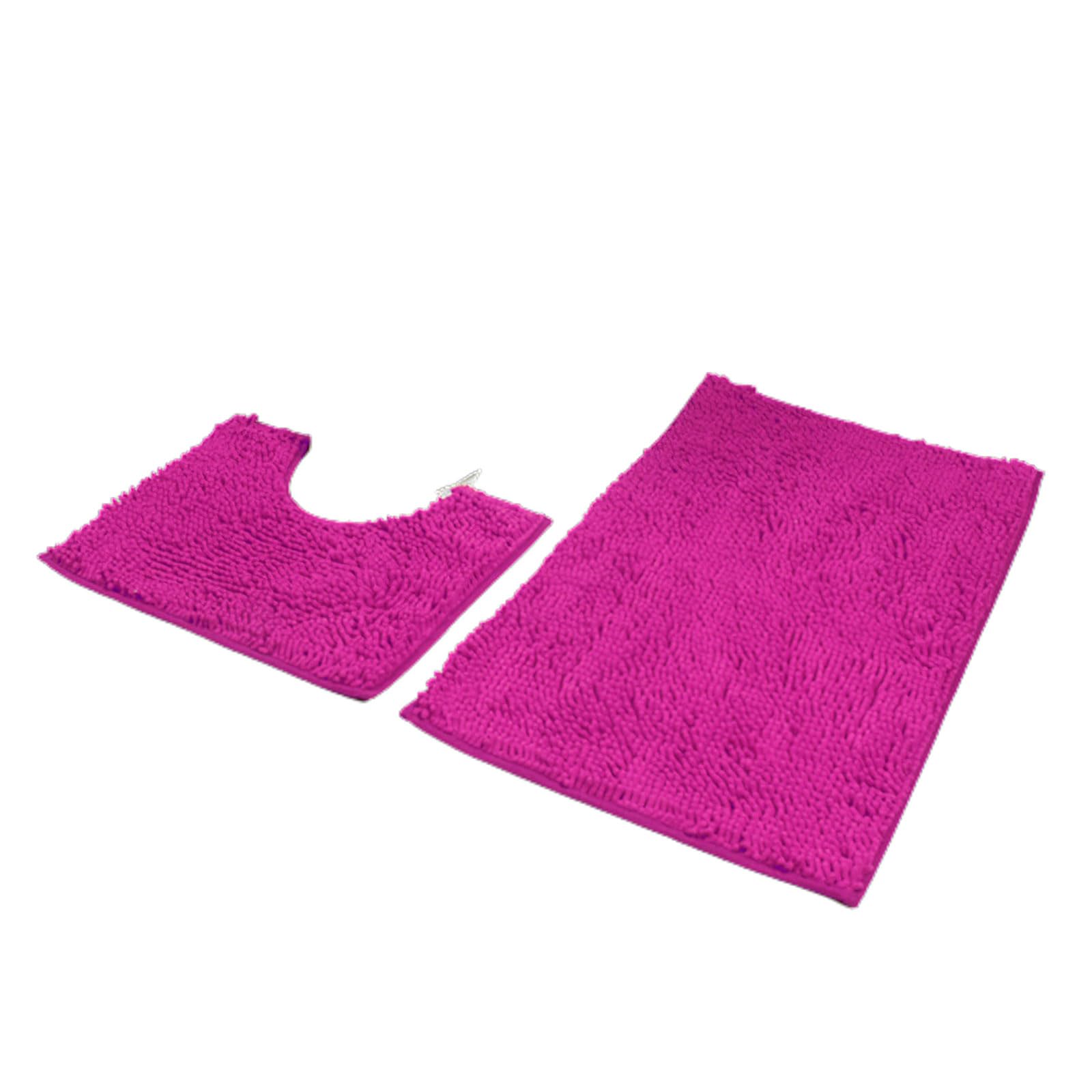 Tapis de bain en U pour sortie de douche lot de 2 absorbant lavable