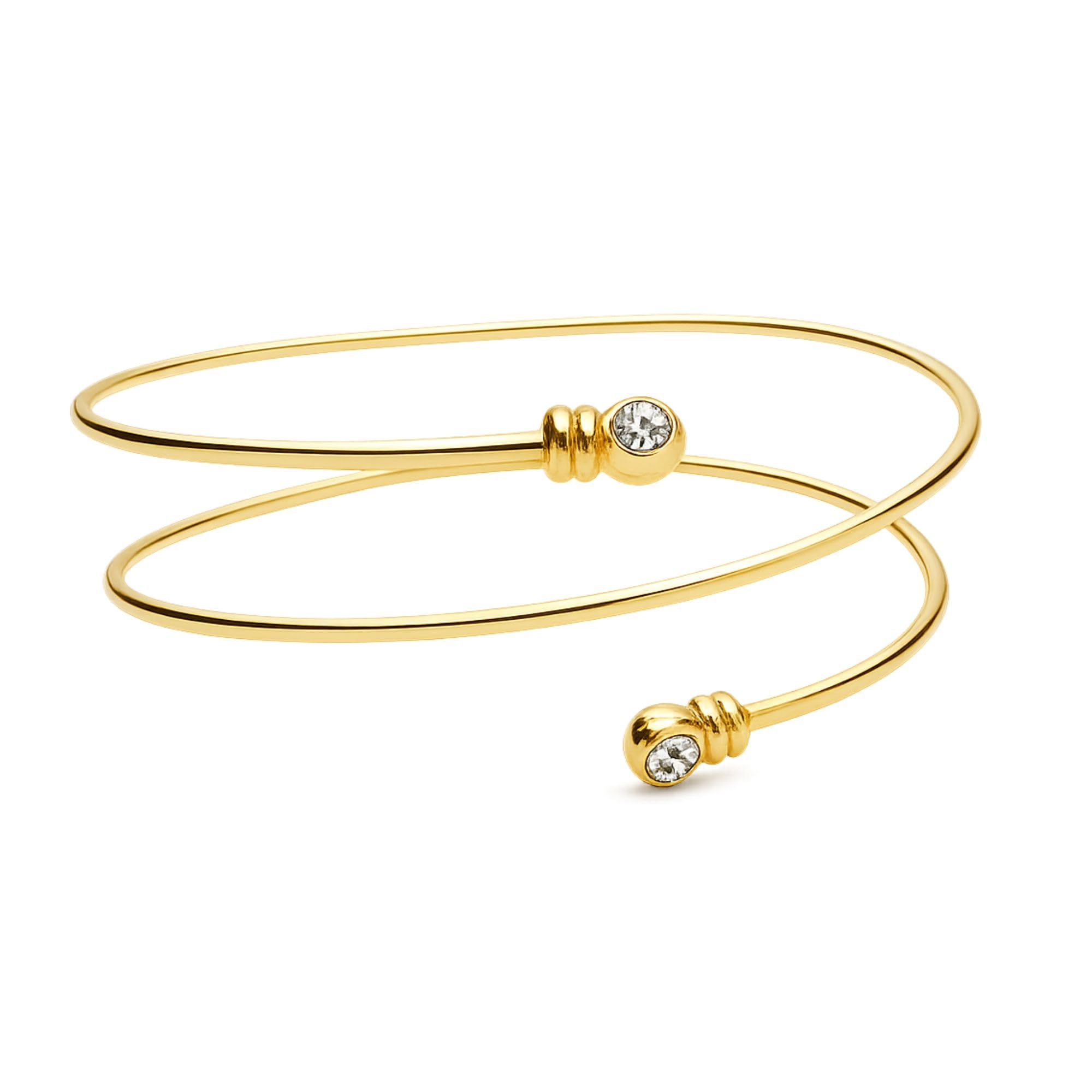Heideman Oberarmreif Zoa Damen Edelstahl mit Stein | Auffälliger Armschmuck für Frauen, als Geschenk zum Geburtstag, hautfreundlich, nickelfrei und leicht zu tragen