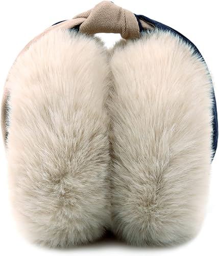 FSTEOE Orejeras de invierno para mujer, plegables para niña, calentador de oído de moda, orejeras peludas, cubierta suave para el oído, clima frío