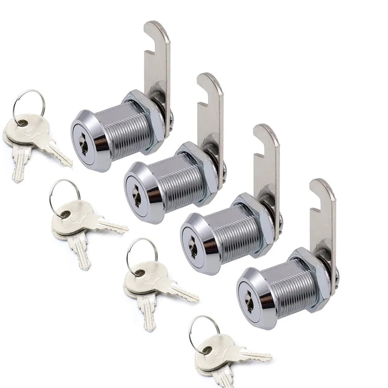 Cerradura para gabinete, 8 cerraduras de gabinete con llaves de hierro, cerradura de cilindro de leva, cajón seguro, buzón, candado, archivo, cerraduras de almacenamiento de RV, hardware para