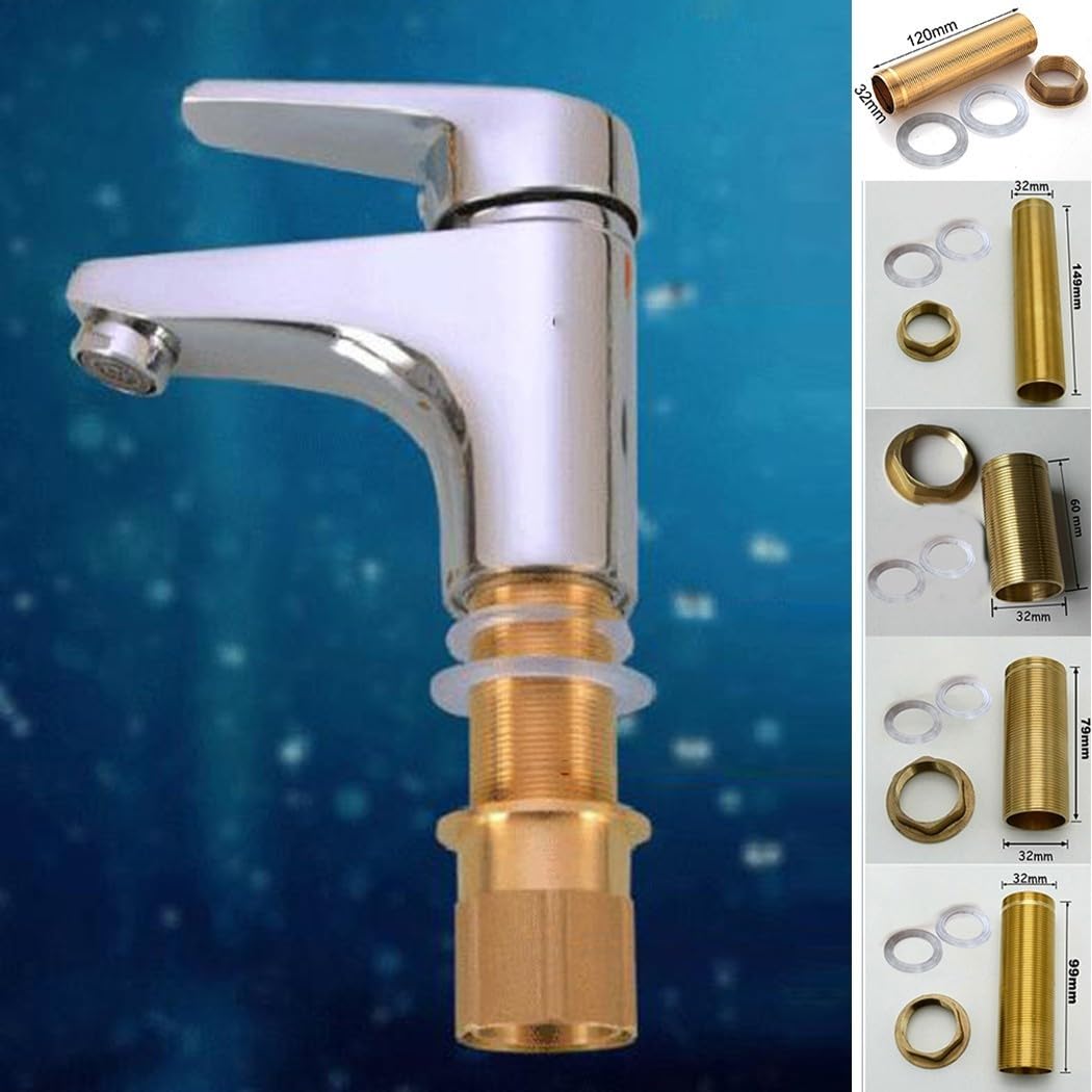 Set di prolunga per rubinetto in ottone, componenti di installazione, raccordi per tubi da cucina e bagno, kit di riparazione per rubinetti da 32 mm di diametro