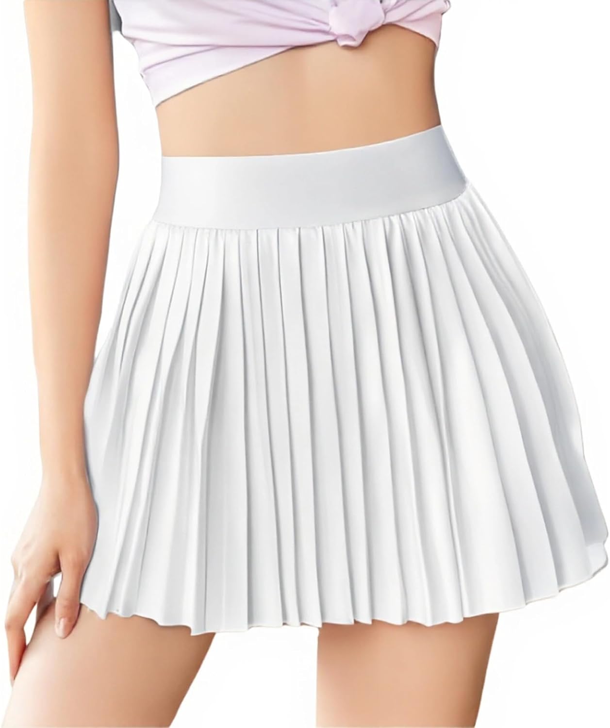 Women's High - Waisted Pleated Mini Skirt, A - Line Tennis Skirt for Casual & Sporty Outfits