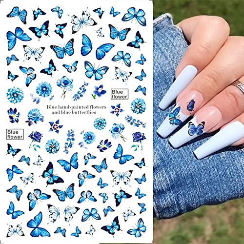 Wokoto 15 Sheets Butterfly Nail Stickers For Nail Art Stickers Butterfly Nail Art Butterfly Stickers Butterfly Nail Decals For Women Girls Nail Butterfly Stickers Decals For Nails Designs Stickers #TOP4