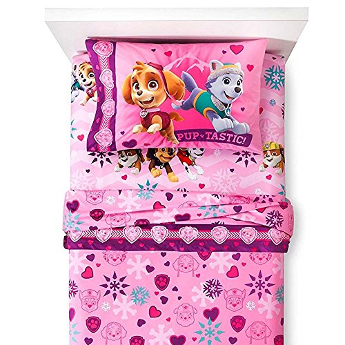 Paw Patrol 3pc Twin Flannel Sheet Set Best in Snow Bedding Accessories