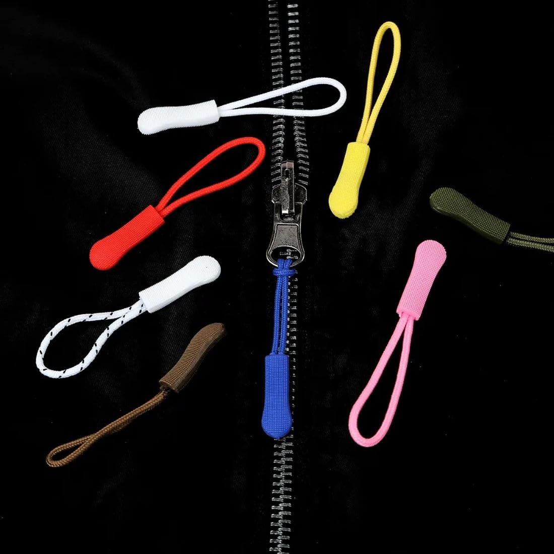 10 Stück Ersatz Reiß verschluss Pull Puller End Fit Seil Tag Kleidung Reiß versc