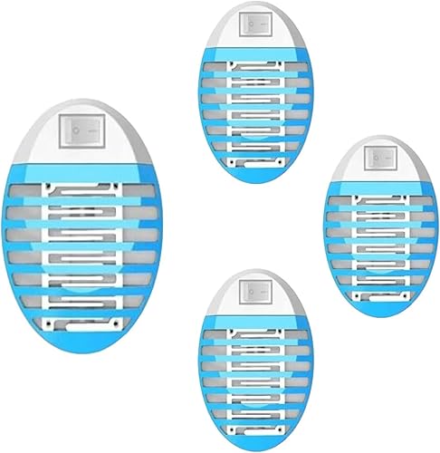 Paquete de 4 exterminadores de insectos para interiores, trampa para moscas para interiores, exterminador de mosquitos, matamosquitos electrónico,
