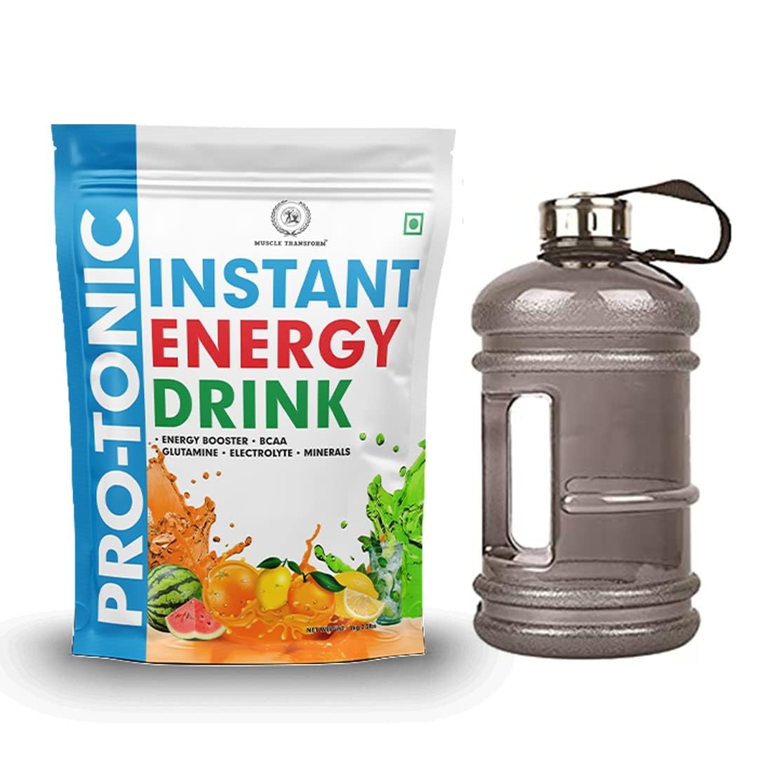 MUSCLE TRANSFORM Isotonic Instant Energy Drink Formula, Extended Workout Electrolyte Energy Drink with Anabolic Stack 2:1:1 BCAA, Dextrose Monohydrate and L-Glutamine | 833mg Electrolytes [32 Servings, Orange Flavor] Free Gym Gallon Shaker-image-23
