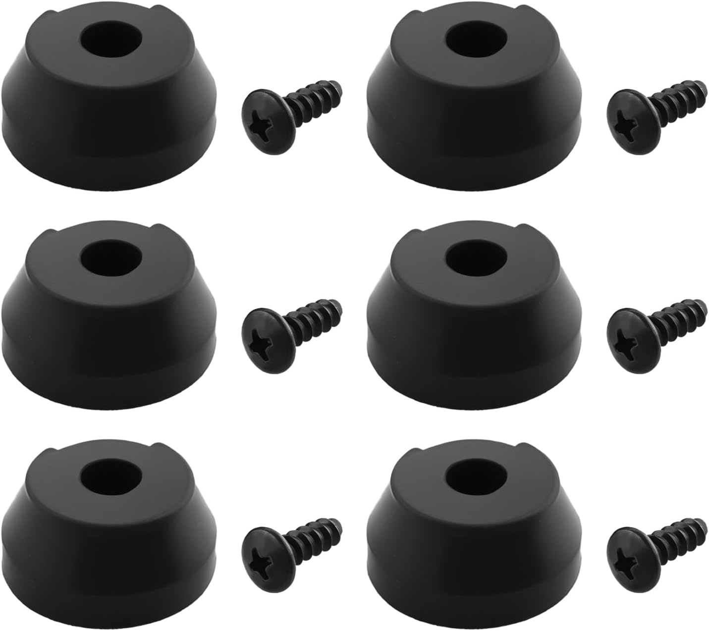 6pcs Screw-in Rubber Cane Tips Feet Cane Replacements Compatible with Hurrycane Freedom Edition Walking Sticks with Screws