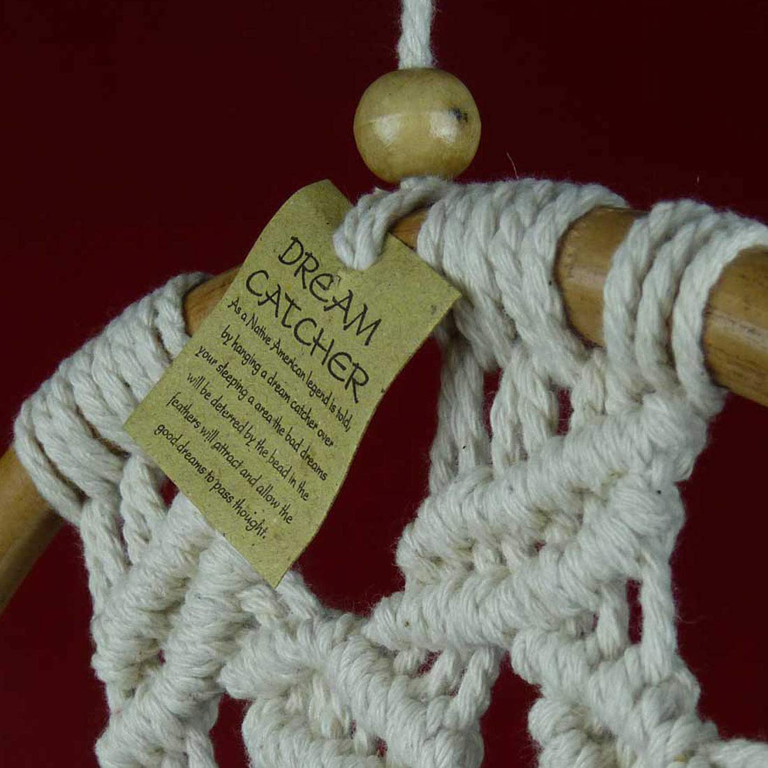 Simandra traditioneller handgefertigter Traumfänger mit Lebensbaum im Makramee Stil – hängender Boho Dreamcatcher mit Lebensbaum aus natürlichen Materialien handgefertigt – 28 x 80 cm