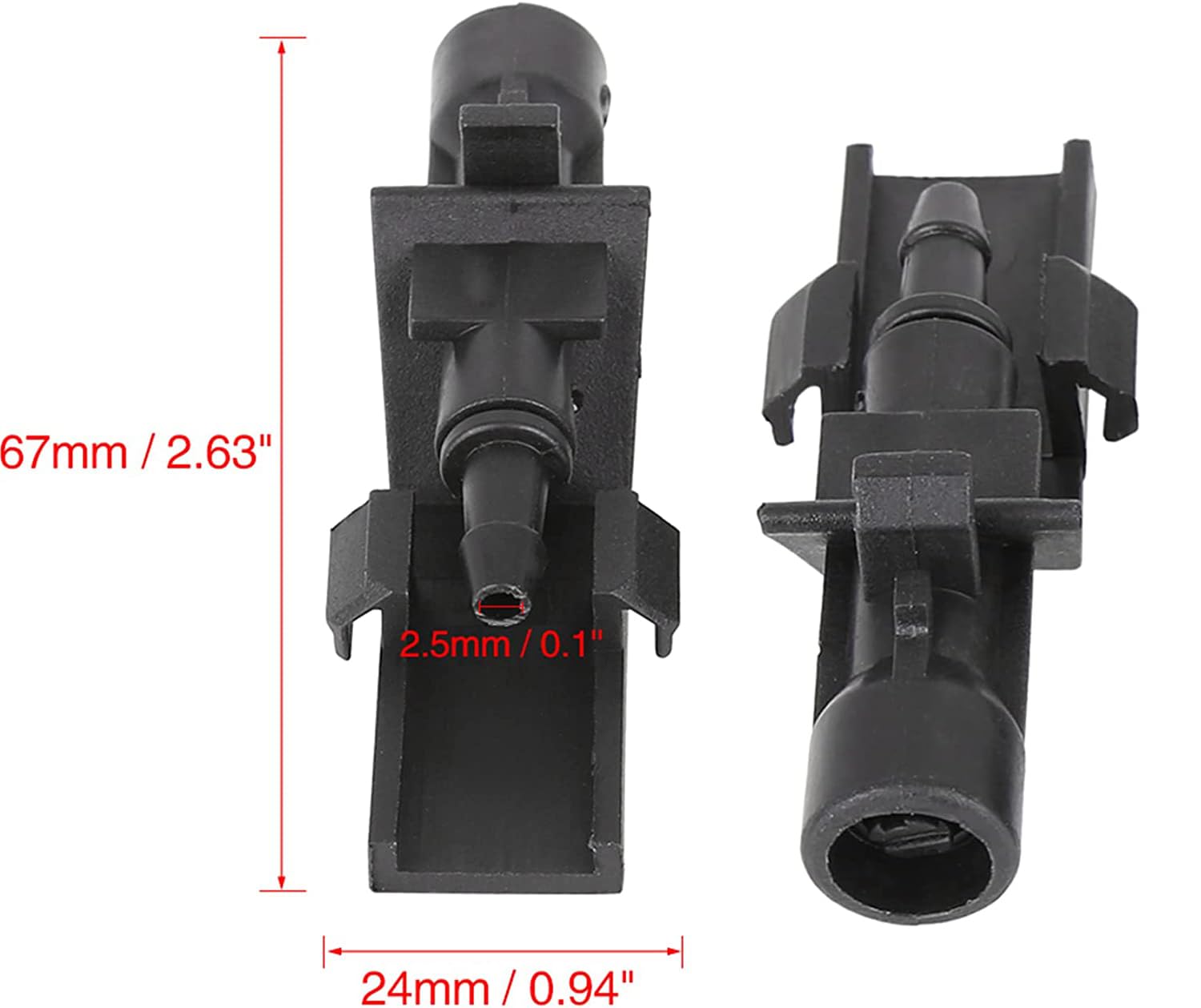 Amazon.com: Unifizz Windshield Washer Nozzle Jet 2pcs Spray Single
