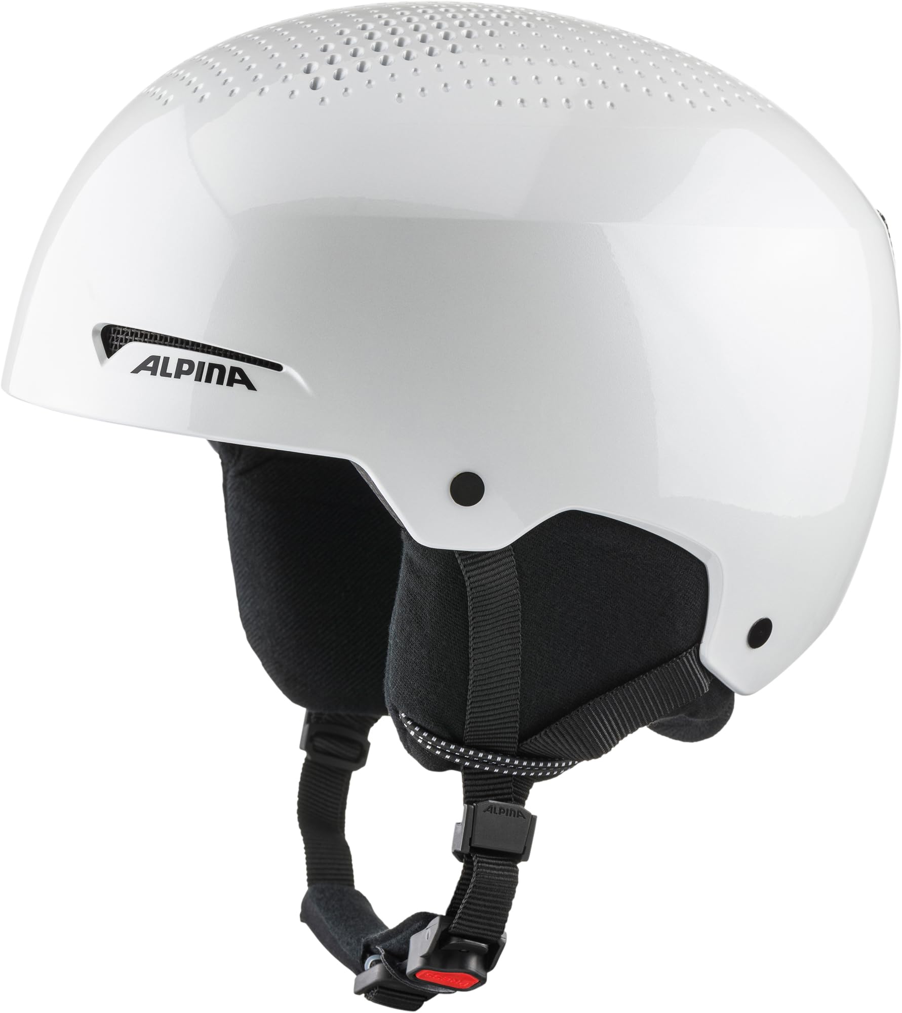 Alpina Arber – Wysokiej jakości i lekki kask narciarski dla dorosłych, z wyjmowanymi nausznikami, optymalna absorpcja wstrząsów, white-metallic gloss, S (51-55)