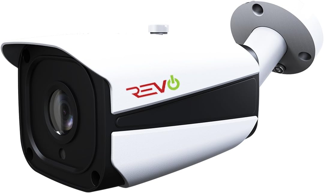 REVO America AeroHD 5 MP Bullet Camera IR Fixed Lens (3.6mm) - 100' Night Vision, Auto WDR, IR Anti Reflection Glass, Indoor/Outdoor, 60' BNC Cable Included, White (RACBJ36-3)
