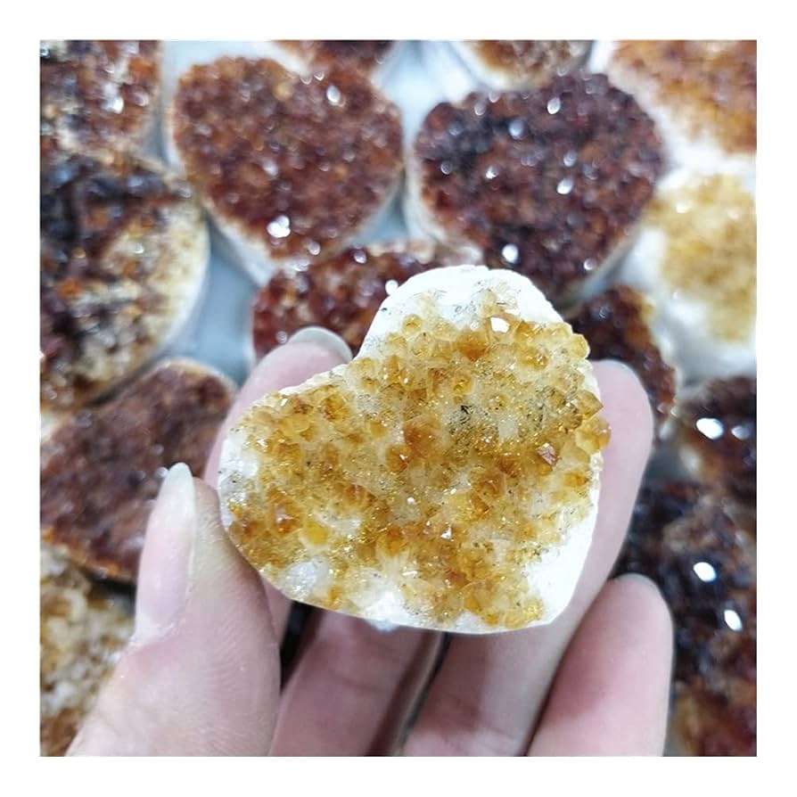 Amazon.co.jp: 天然水晶の原石 天然黄色クラスター原石シトリン