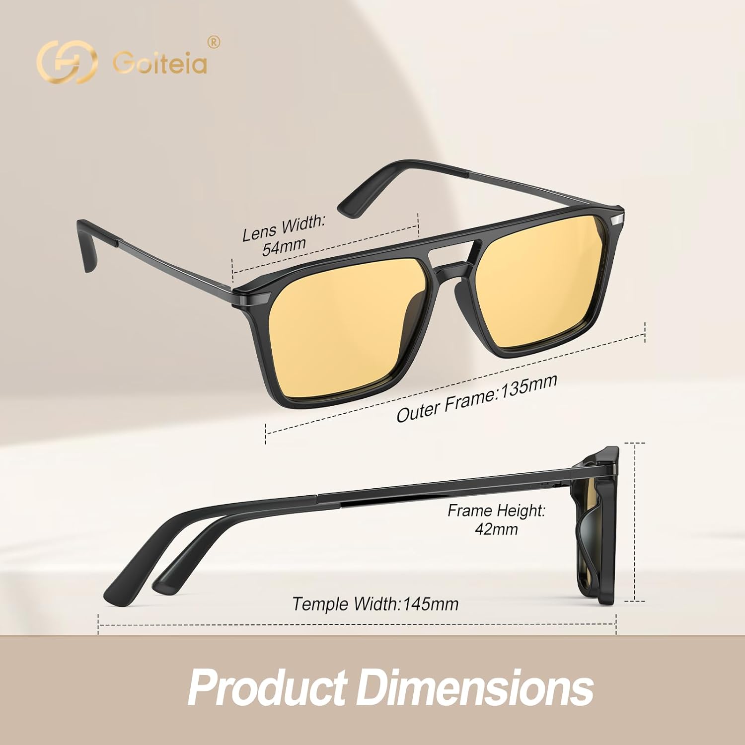 Goiteia Orange Blue Light Blocking Glasses-Retro 70s Blue Light Glasses for Men Women, Easier Sleep and Migraine Relief - Image 7