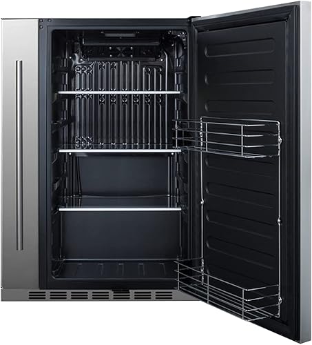 Miniatura 3 de Summit Appliance FF19524 24'' Wide Built-In All-Refrigerator, Slide-Out Storage Compartment, Complete Stainless Steel Construction, LED Lighting,