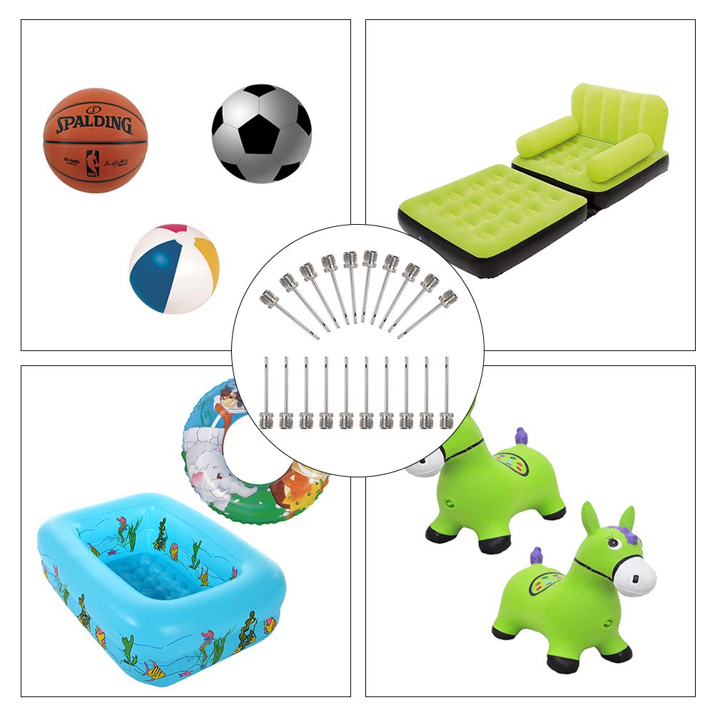20Pack Inflating Football Basketball Soccer Ball Air Pump Needle