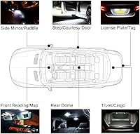 Vista 9 de nsautolighting Juego de 10 bombillas LED Legacy para Subaru Legacy 2010 2011 2012 2013 2014 2015 2016 2017 2018 2019 2020 2021 2022 bombillas LED