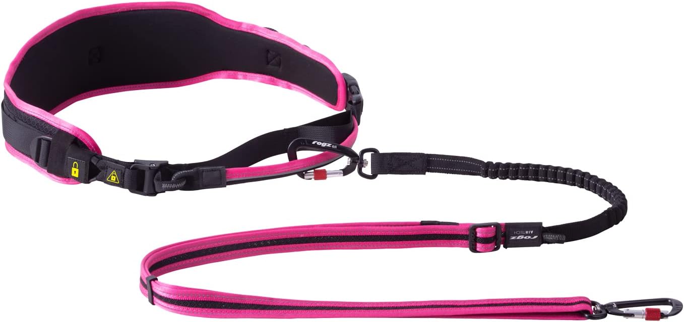 Airtech Dog Sport Belt and Leash Set L/XL - Large/X-Large - Sunset Pink