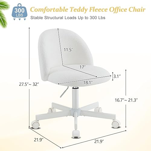 Miniatura 2 de VINGLI Silla de tocador moderna con respaldo, silla de escritorio de terciopelo para niñas, silla de oficina pequeña con ruedas silenciosas,
