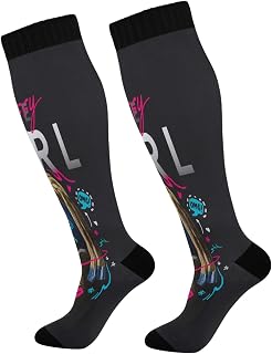 874 Crew Athletic Socks Sassy Girl Slogan Pearl Earring Running Socks Breathable Crew Socks Funny Walking Socks For Hiking Sports Travel 40cm