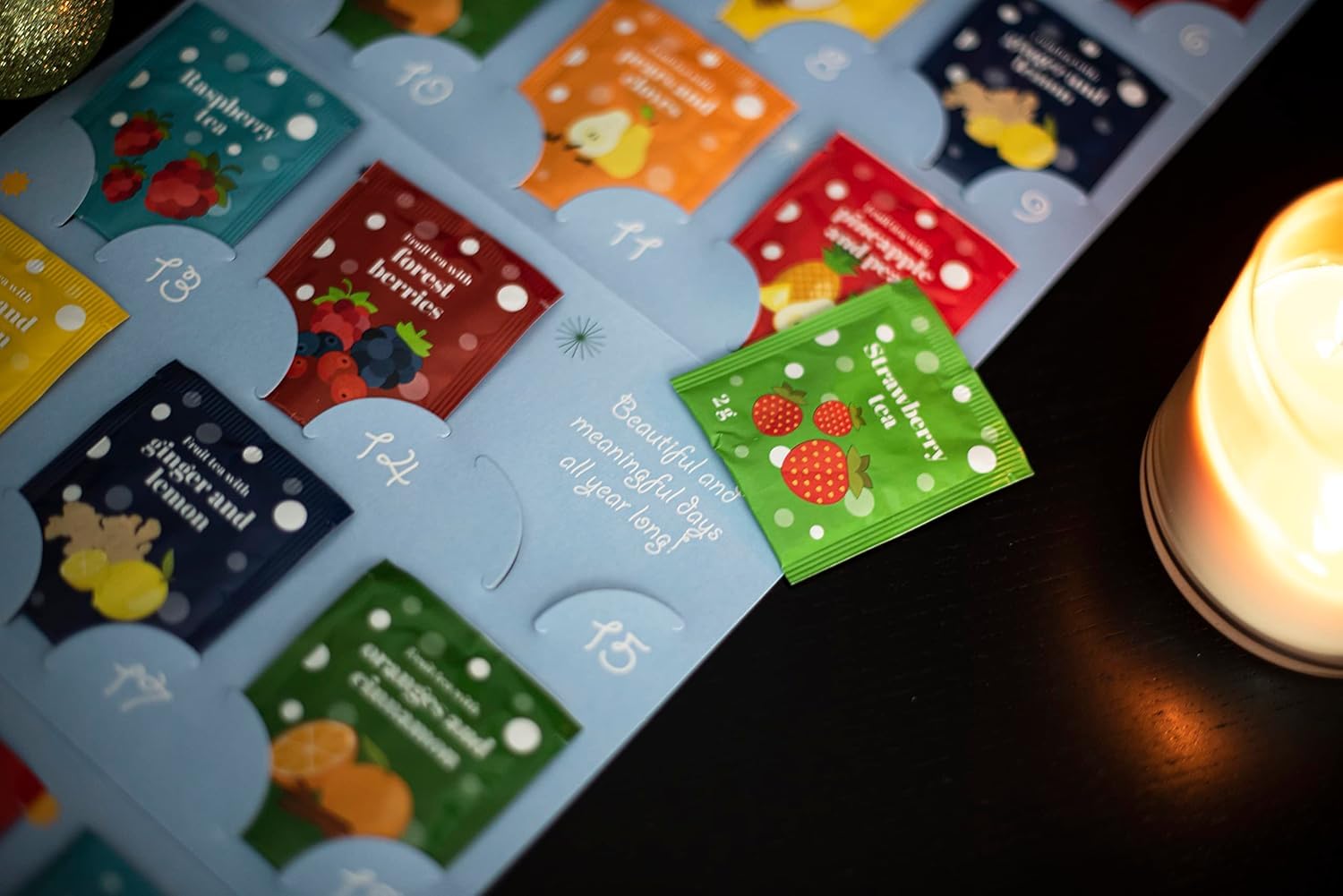 Calendario de Adviento 2025 de Té de Acorus, 24 Bolsitas de Te Navidad para la Cuenta Atrás, Calendario Adviento 2025 - Idea de Regalo para el Período Festivo de Invierno — view 6