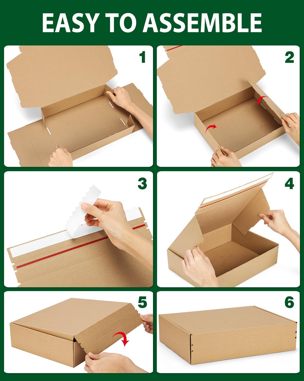 Shipping-Boxes-12x9x3 Inches: 25 Pack-Self-Seal-Cardboard-Boxes-for-Packaging, Brown-Shipping-Boxes-for-Packing-Small-Business, Corrugated Box Mailers for Book Shoes Gift Mailing