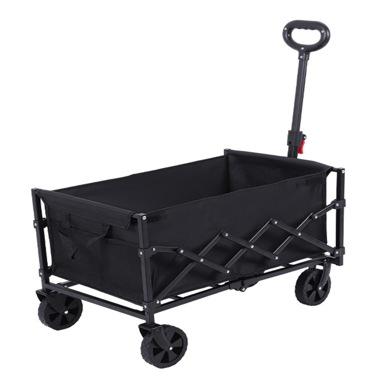 Carrello da Spiaggia Pieghevole Carrello da Giardino Portatutto con Ruote per Ogni Tipo di Terreno Braccioli Regolabili Ruote Rimovibili e Sacchetti per Tazze per Campeggio B