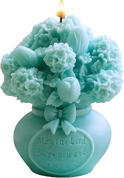 Hydrangeas Bouquet Candle Mold Flower Vase Silicone Candle Molds for Candles Making Resin Casting Aromatherapy Candles Handmade Wax Home Decor