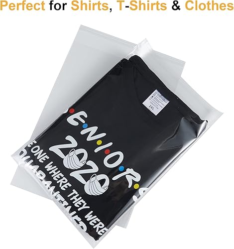Miniatura 4 de LOOKSGO 50 bolsas de polietileno resellables de 10 x 13 pulgadas, bolsas transparentes para embalaje de ropa y camisetas, bolsas autosellantes