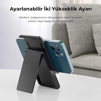 Bix Saiji S0 Foldable Smartphone Charging Stand for Mobile Phone, Travel Stand, Excellent Durability, Work Table, Compatible with 4-8 Inch iPhone 14 Pro Max, 13