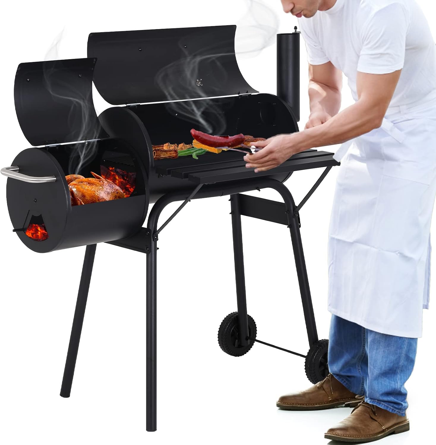 Charcoal Grills 43’’ Outdoor BBQ Grill Camping Grill