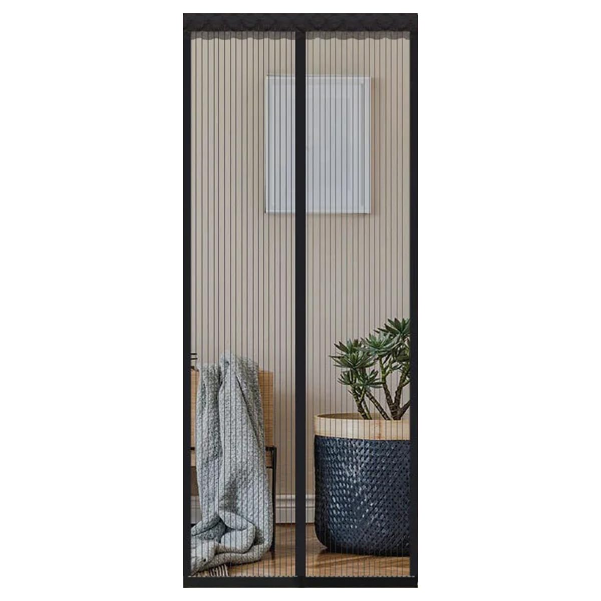 Moustiquaire magnétique avec fermeture auto-agrippante pour bloquer les insectes