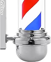 Vista 5 de Luz de poste de barbero de plata de 27